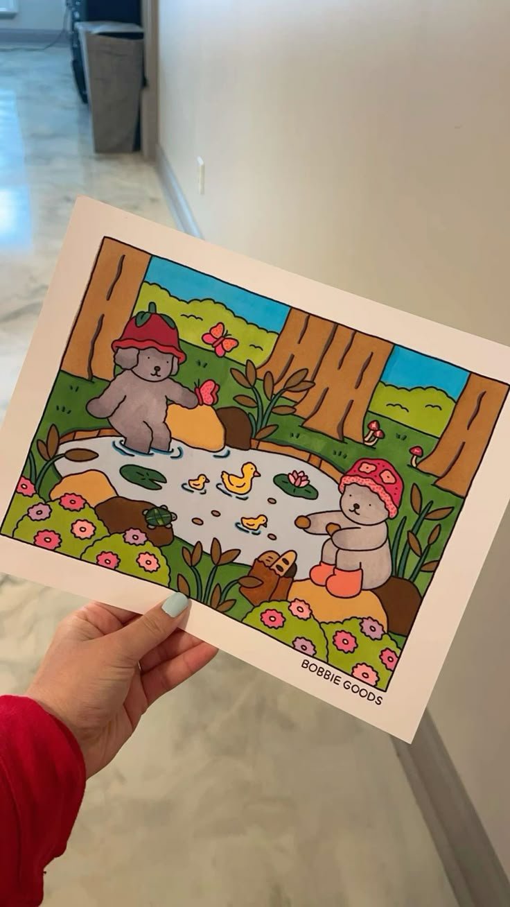 Niña coloreando diseño 2